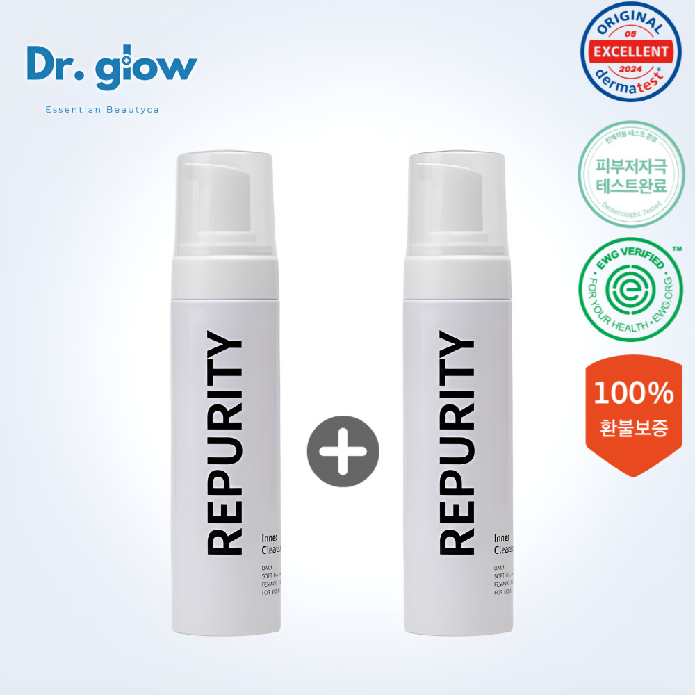 닥터글로우 리퓨리티 여성청결제 Y존 가려움 완화 저자극 약산성 환불보장 200ml, 2개 - 메인 이미지