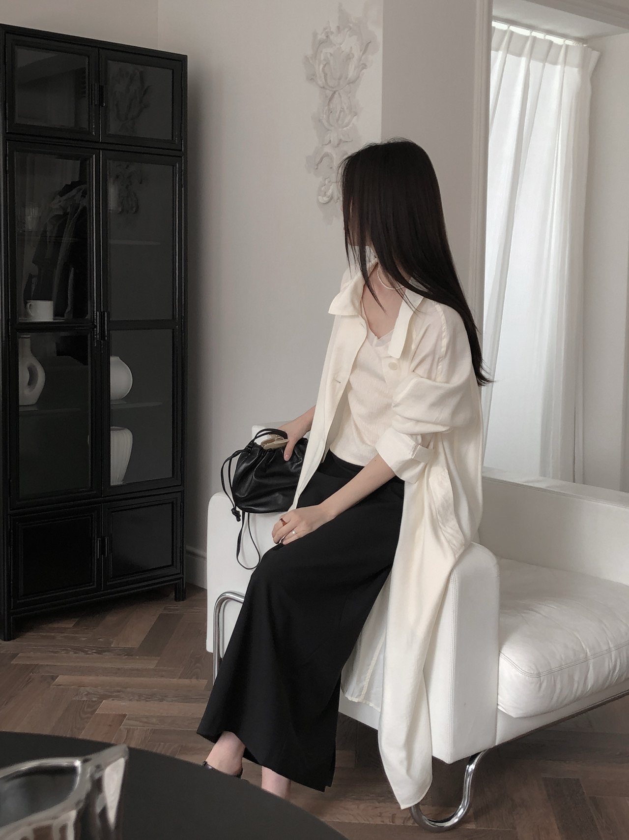 Le Butter 르버터 썸머 시스루 롱 트렌치 코트 2color 상세 이미지 6