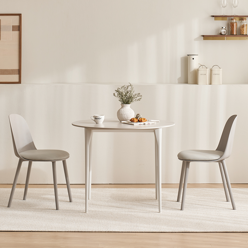 밀키 원형 세라믹 식탁 테이블 4인용 1000 포세린 카페 원형탁자 화이트