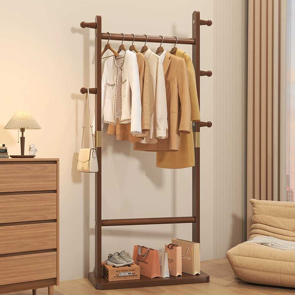 원목미니행거 스탠드 옷걸이 조립 옷 거치대 드레스룸 60cm - 상세 이미지 4