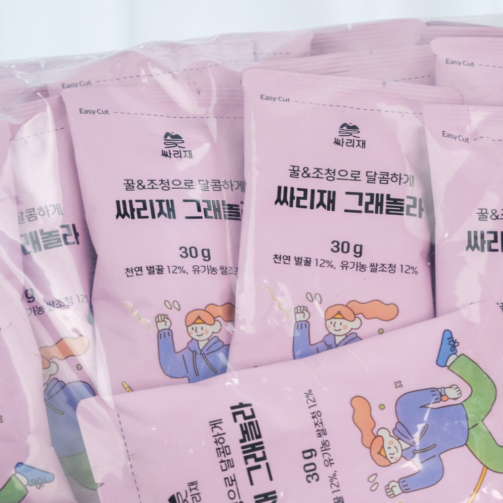 싸리재 국산 귀리 수제 그래놀라, 저당 통곡물 오트밀 씨리얼 그레놀라 30g, 50개 이미지 6