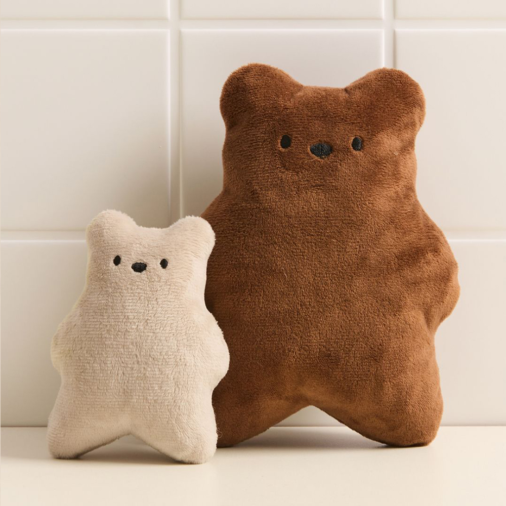 뮤트 곰돌이 애착인형 밀크그레이 S 강아지장난감 - 상세 이미지 2