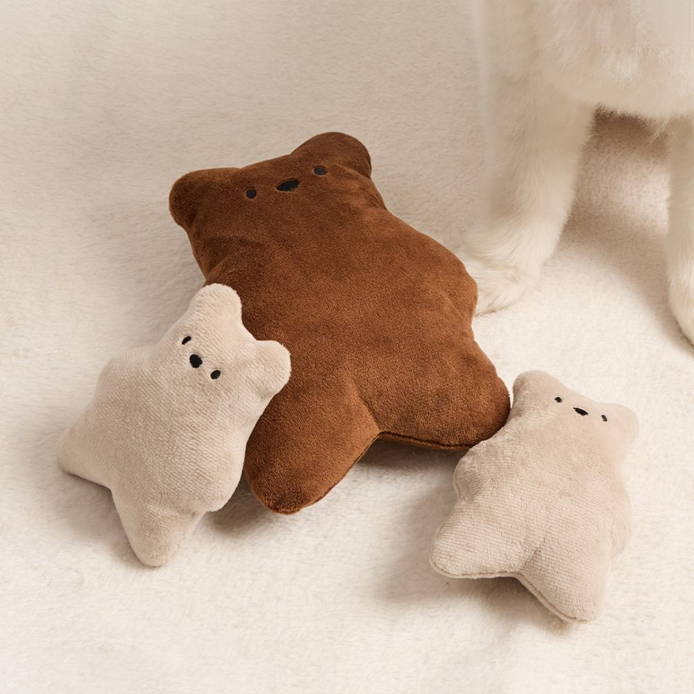 뮤트 곰돌이 애착인형 밀크그레이 S 강아지장난감 - 상세 이미지 3
