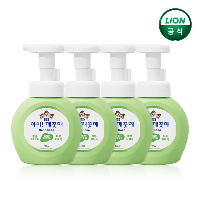 아이깨끗해 거품형 손세정제 청포도 250ml 본품x4개 / 핸드워시
