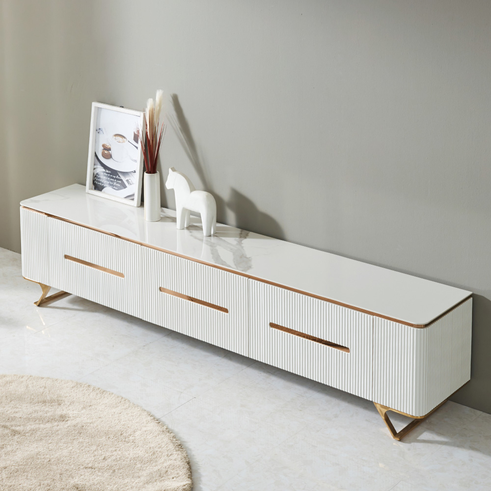 스코나 리벨스 템바보드 로즈골드 포세린 세라믹 2100 거실장 TV장