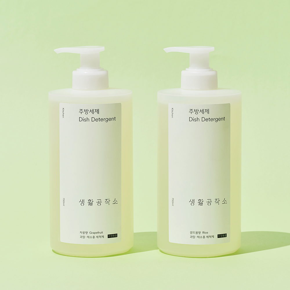 친환경 주방세제 대용량 설거지세제 텀블러세척 750ml 4개 이미지 2