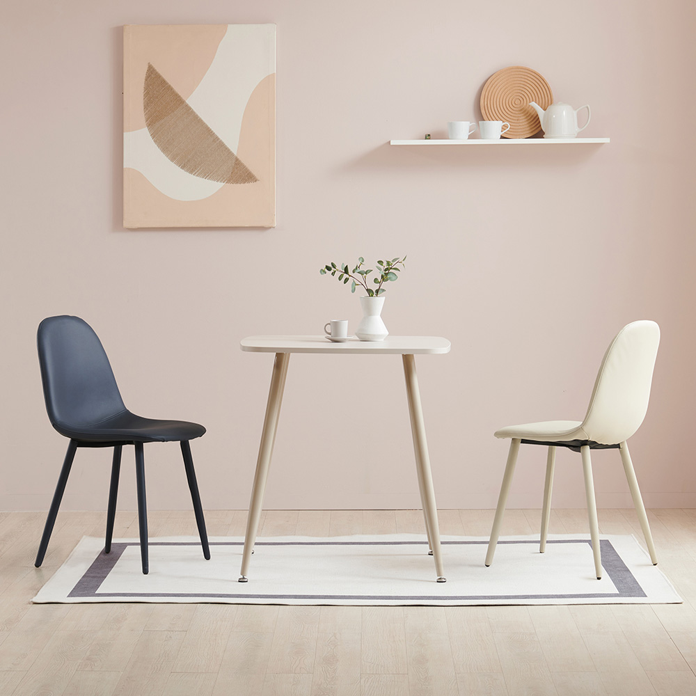 스코나 리먼스 LPM 실리콘레더 2인 식탁세트(의자2개)