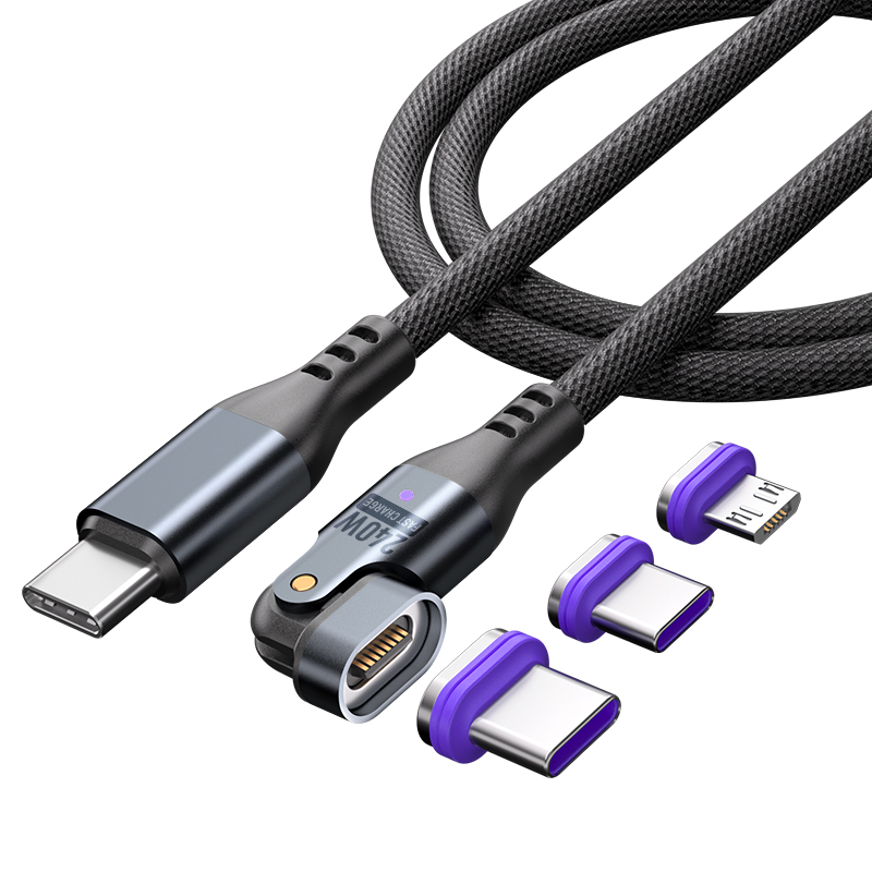 언리시 240w 마그네틱 초고속 충전 케이블 180도 회전 - 상세 이미지 3