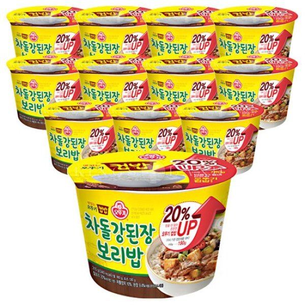 오뚜기컵밥 차돌강된장보리밥 12개 : LHshop