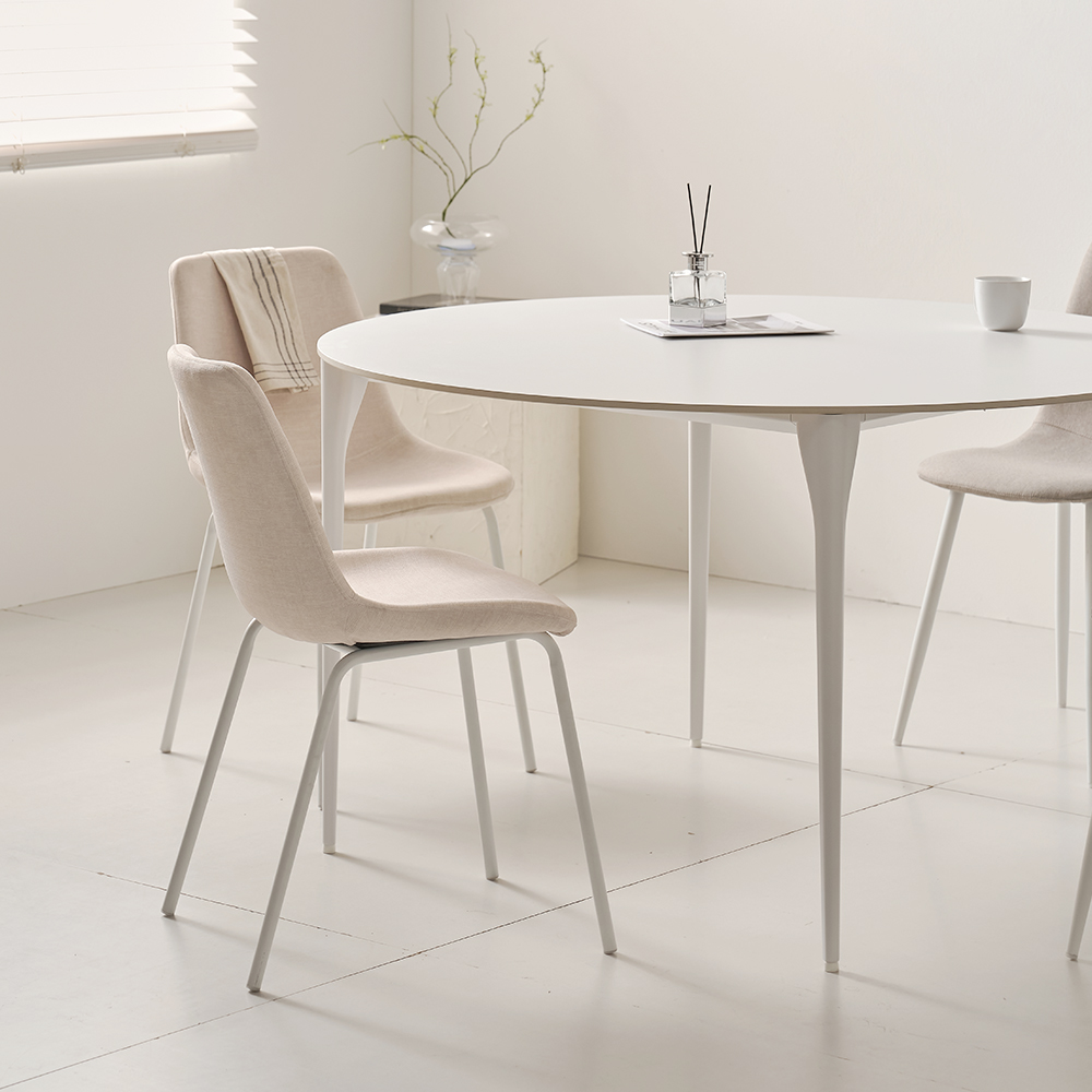 밀키 원형 세라믹 식탁 테이블 4인용 1000 포세린 카페 원형탁자 화이트