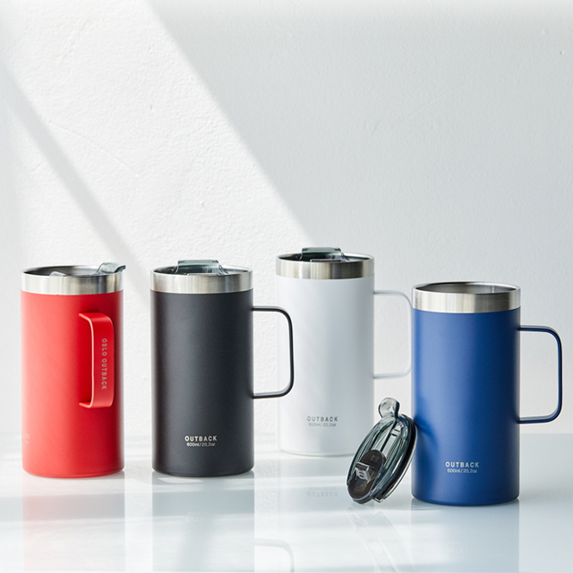오슬로 이중진공 뚜껑 스텐머그 600ml - 상품 이미지