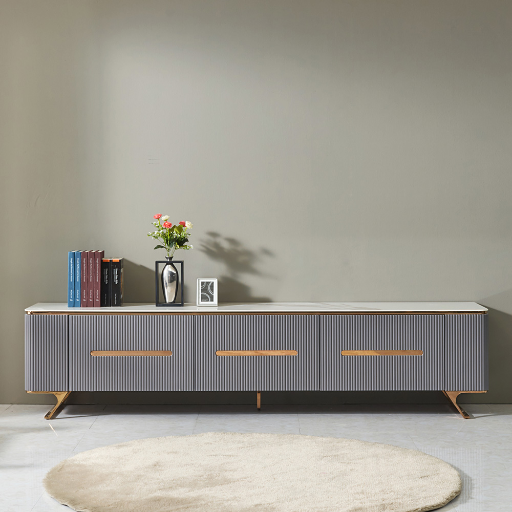 스코나 리벨스 템바보드 그레이 포세린 세라믹 2100 거실장 TV장