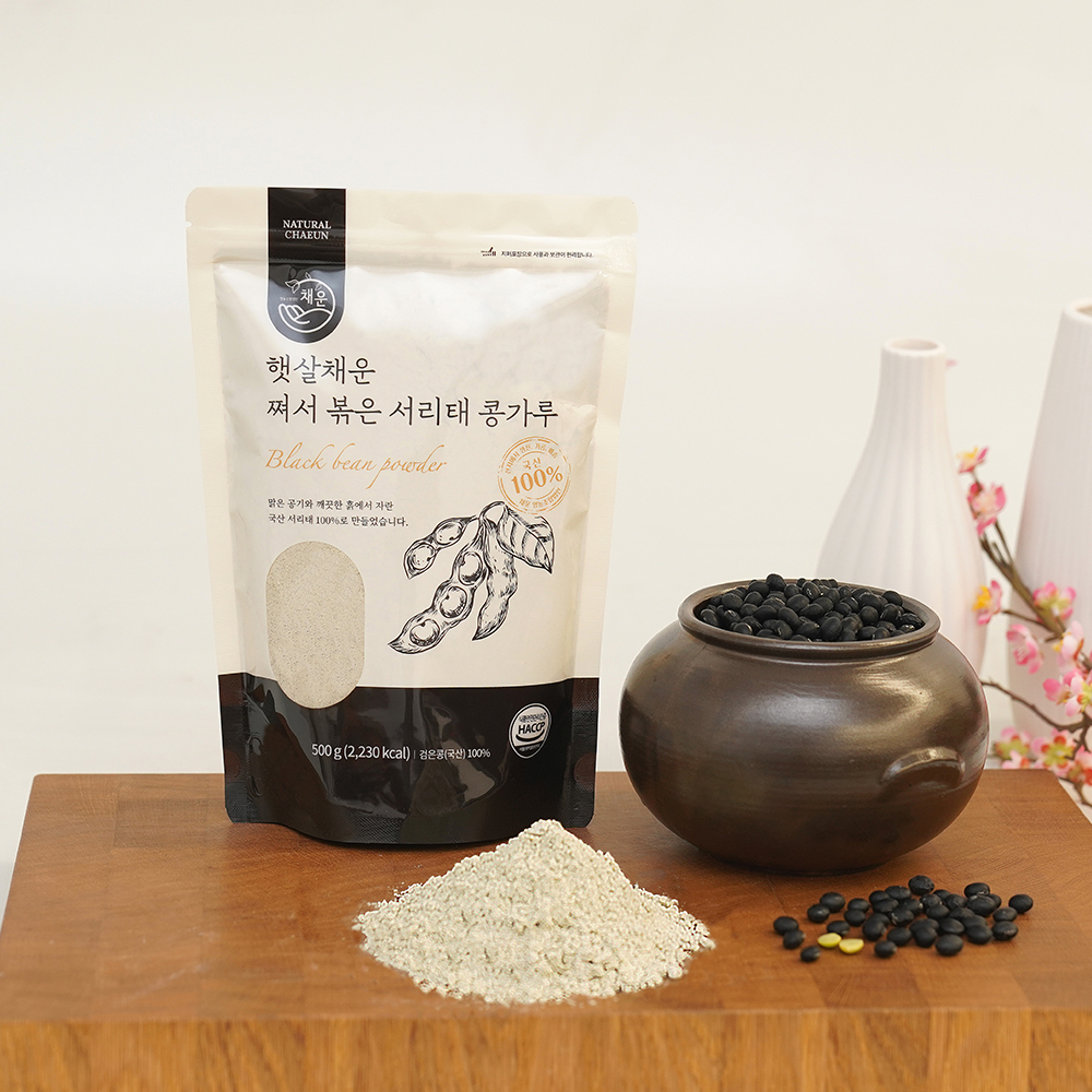 국산 쪄서 볶은 서리태 가루 분말 검은콩가루 500g, 1개 - 상세 이미지 3