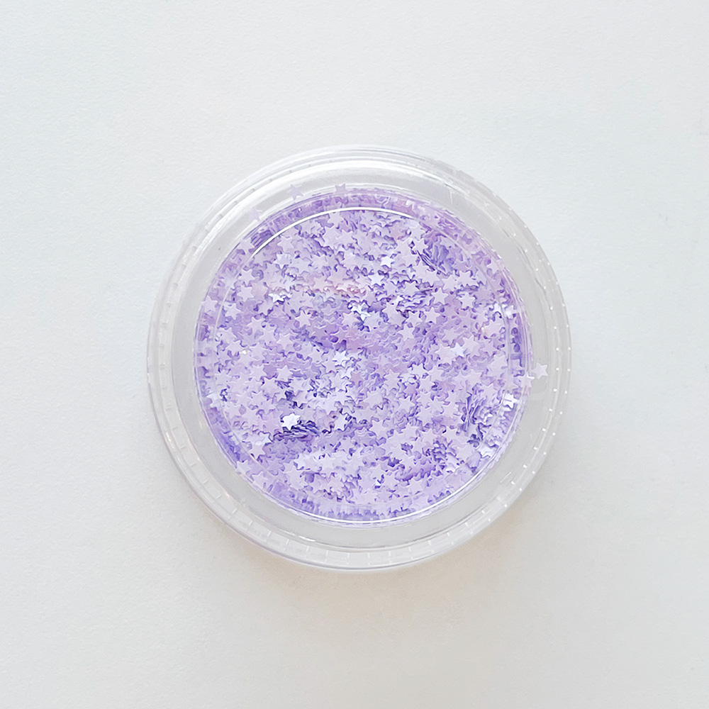 쪼꼬미 파스텔 퍼플 별 네일글리터 1mm - 상세 이미지 2