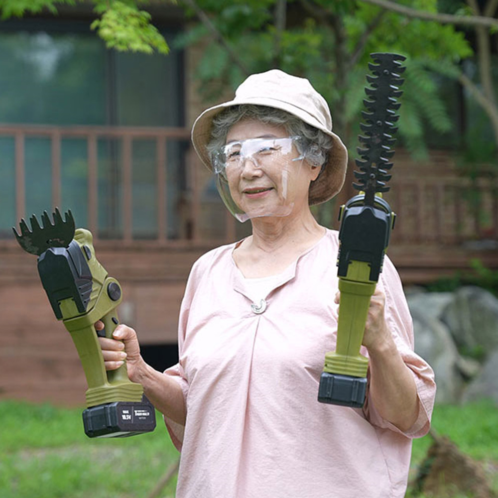 타이거 전지왕 무선 예초기 2in1 본품세트 충전식 배터리 전정기 제초 벌초 핸드형 예초기