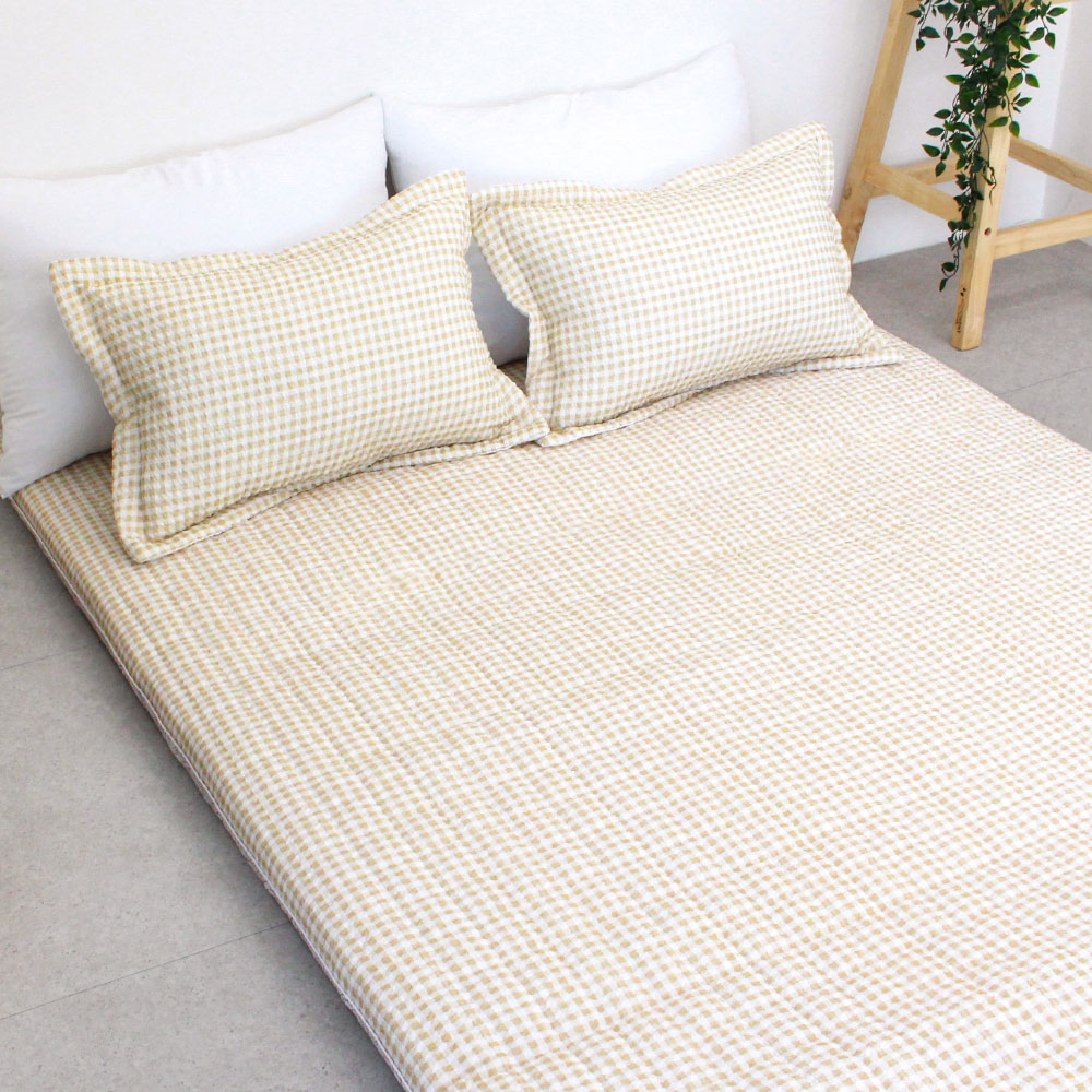 아르떼베딩 미끄럼방지 시어서커 시원한 여름 요커버 (요솜없음) 썸머체크 5/8cm 공용