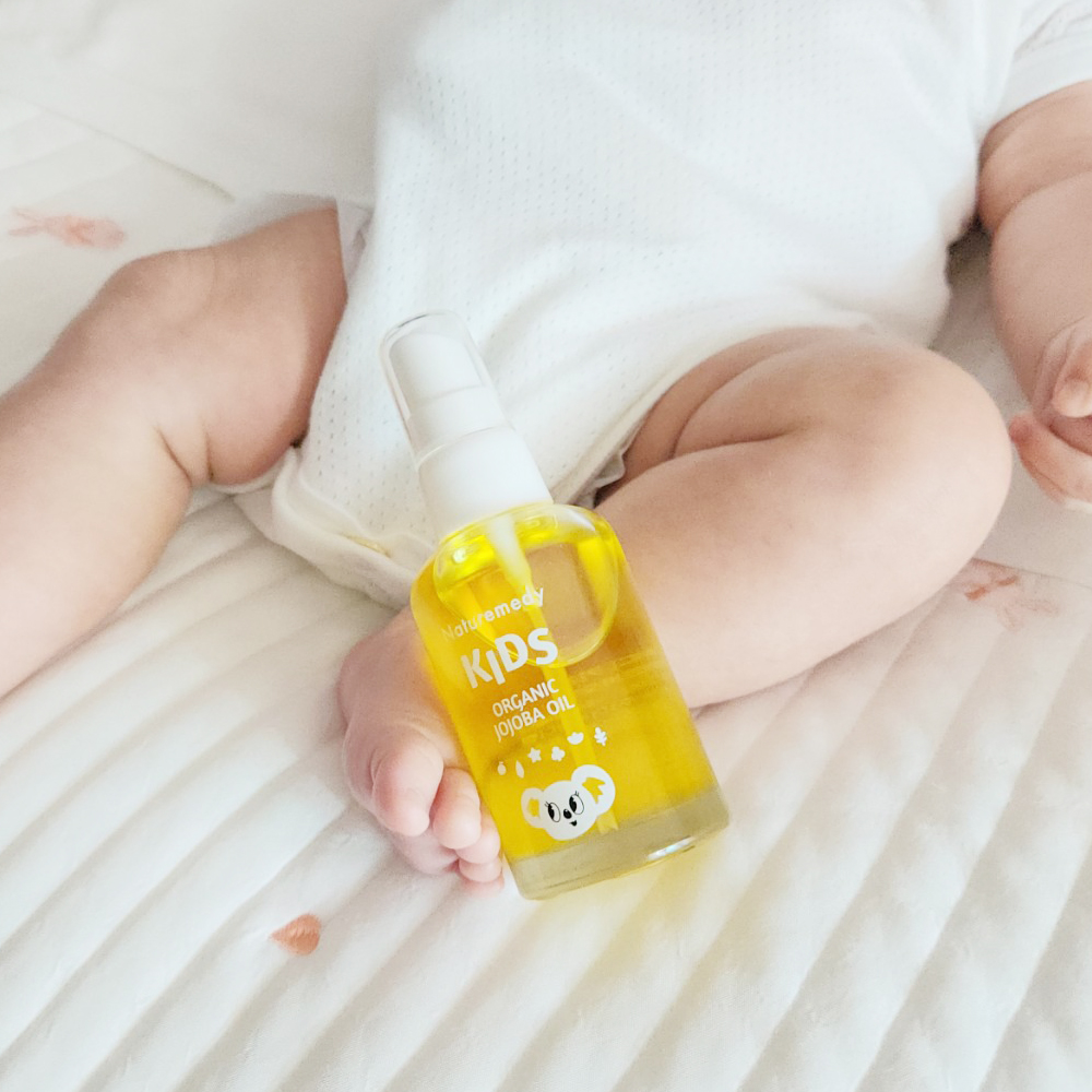 네츄레메디 유기농 호호바오일 효능 베이비 마사지 아기 태지 신생아 임산부오일 튼살오일