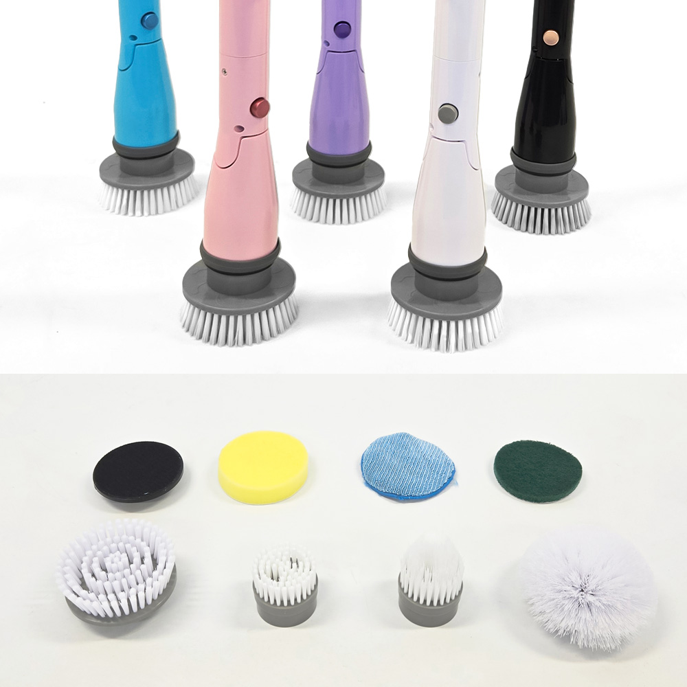 욕실청소솔 화장실청소 디클 원샷스핀 틈새 바닥 무선 전동 솔 7종 브러시 + 보관용 걸이