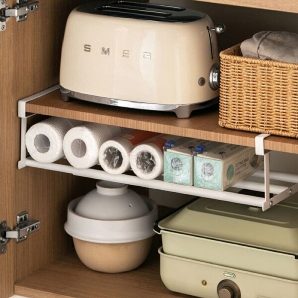 무타공 길이조절 언더선반 주방 싱크대 슬라이딩 하부장 정리대 확장형