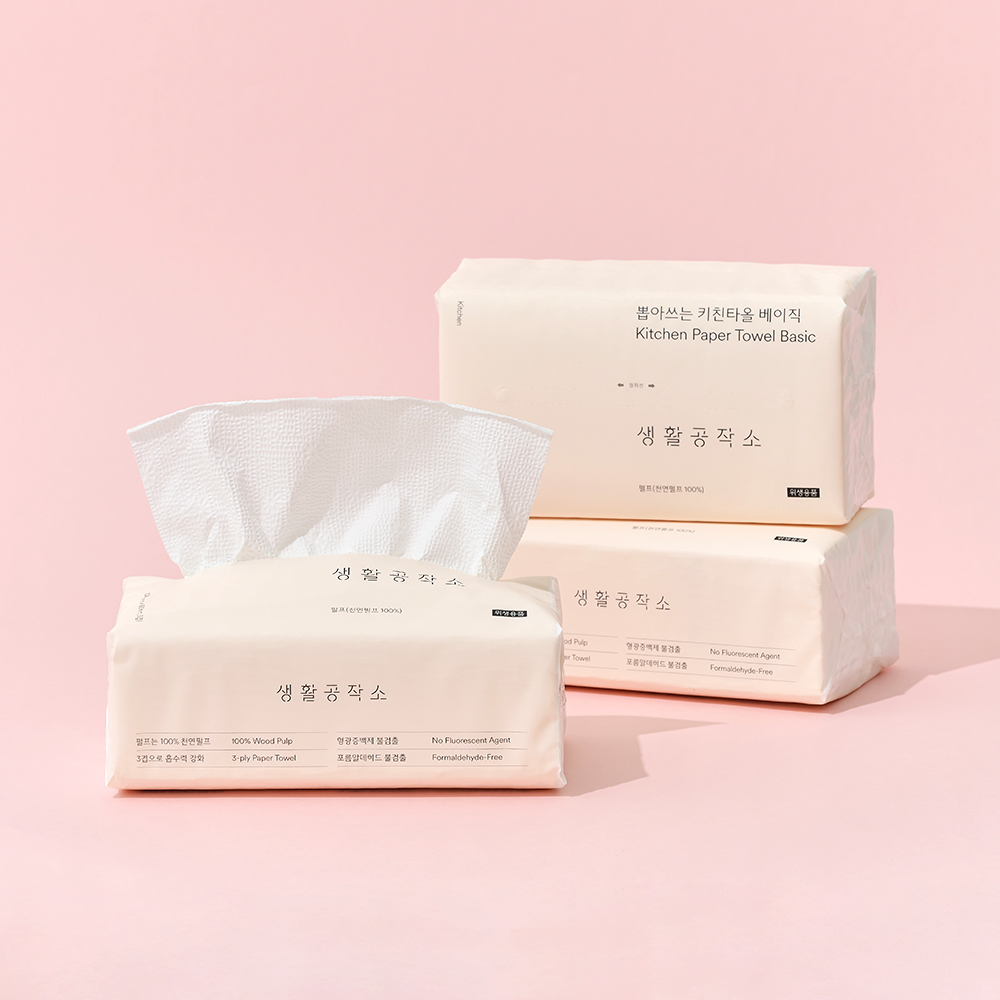 생활공작소 뽑아쓰는 키친타올 100매 9개