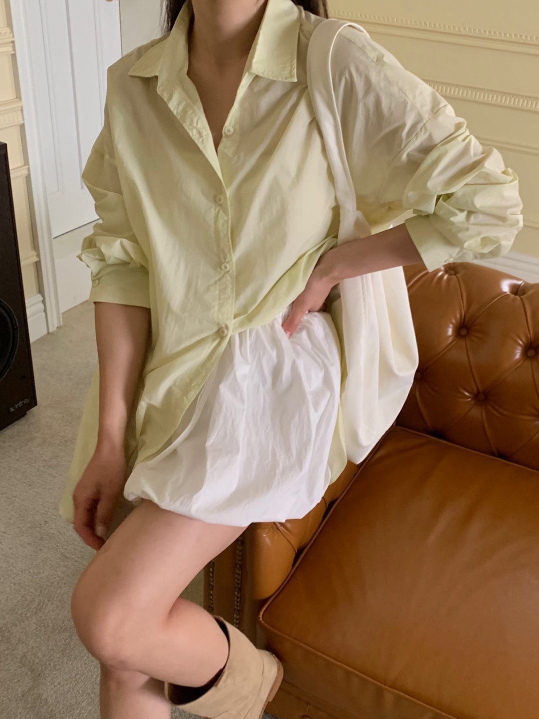 핀터 펌킨 벌룬 미니 스커트 4color (치마바지/ 미니스커트/ 벌룬스커트/ 화이트스커트/ 밴딩스커트) 상세 이미지 7