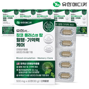 [12개월] 유한메디카 징코 플러스 엔 탑 혈행 기억력 케어 60정, 6... 맛있게 먹은 솔직 후기 - 상품 이미지 1
