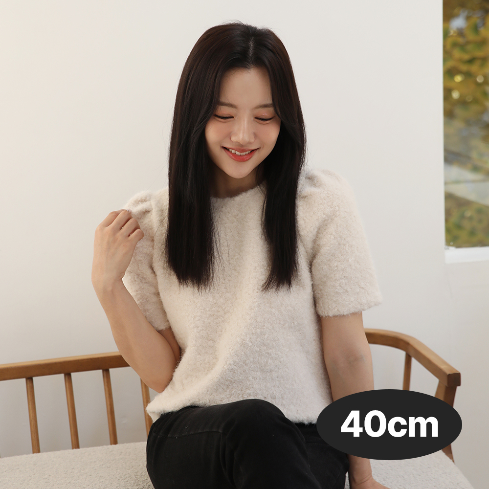 인모 헤어피스 똑딱이 붙임머리 부분 가발 7피스 - 상세 이미지 3