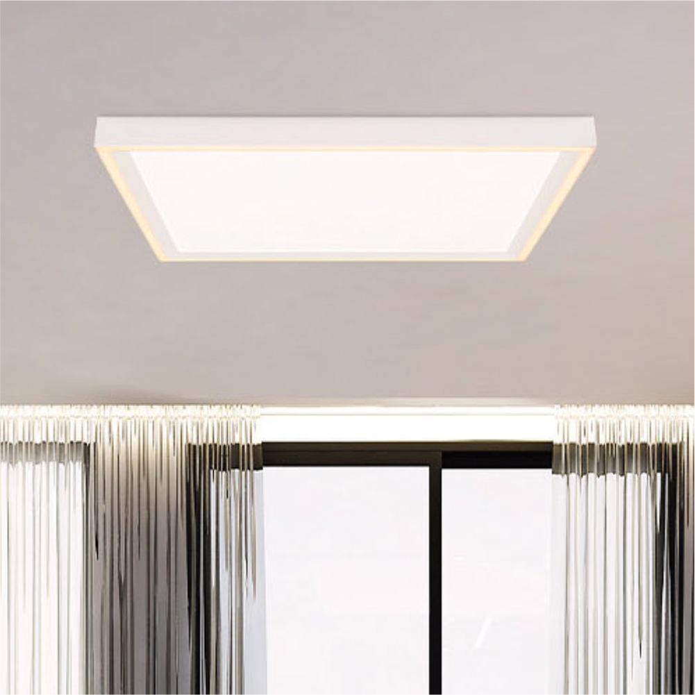 LED 에코 세라츠 사각 라인 리모컨 방등 540+540mm 50W 플리커프리 전등 조명 - 상품 이미지