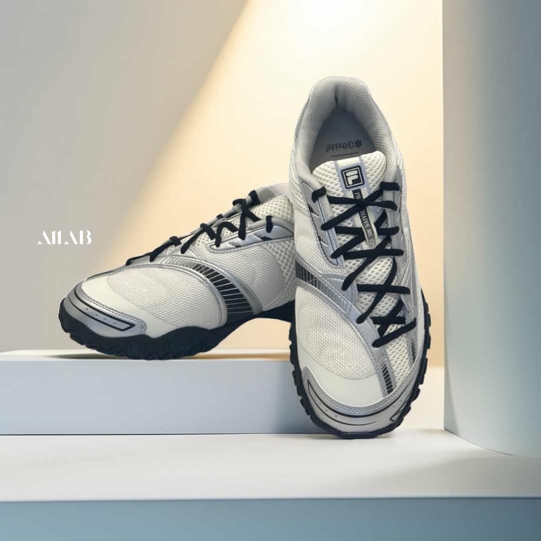 [오늘출발] 국내매장판 휠라 에샤페 남여공용 커플 운동화 패션 슈즈 발레코어 스니커즈 화이트블랙(V2), 245