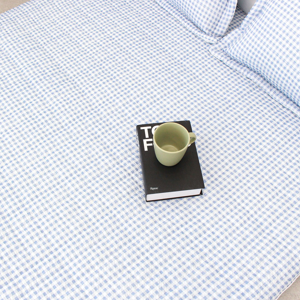 아르떼베딩 미끄럼방지 시어서커 시원한 여름 요커버 (요솜없음) 썸머체크 5/8cm 공용