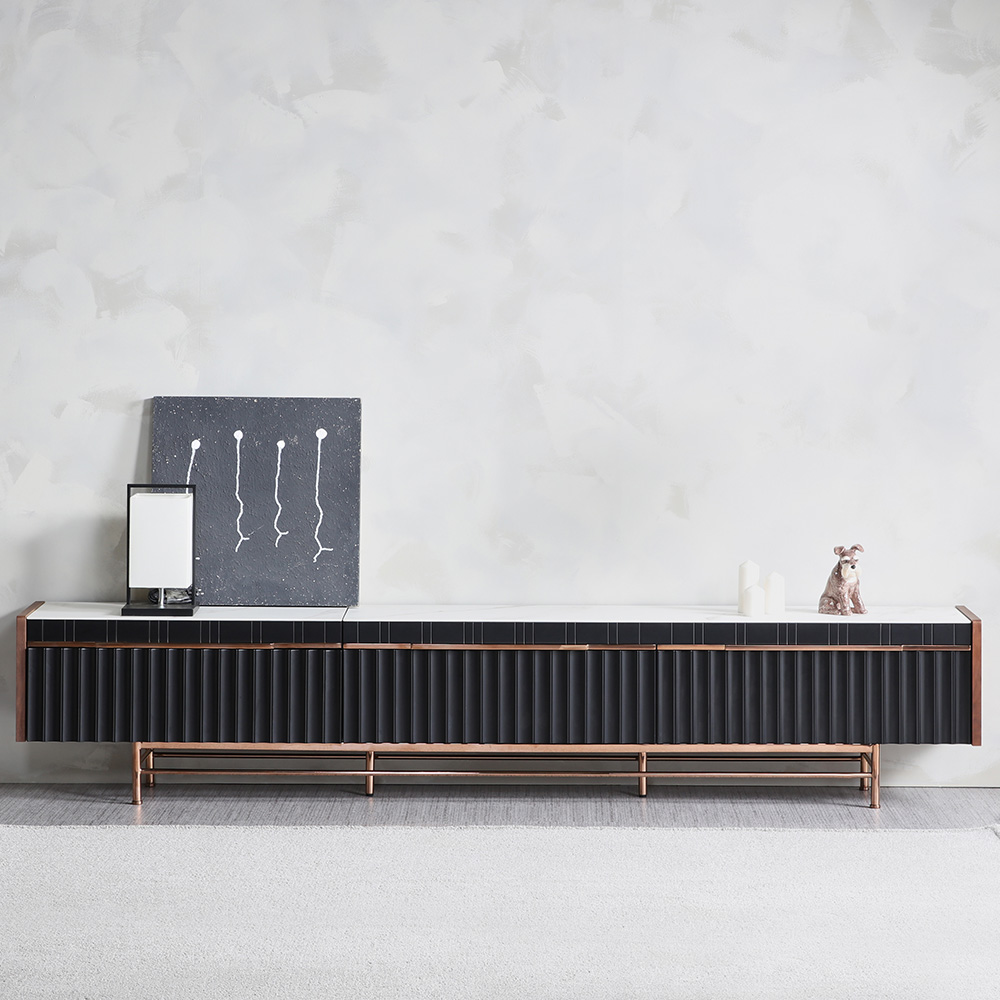 스코나 NEW 커티스 로즈골드 포세린 세라믹 2700 거실장 티비장