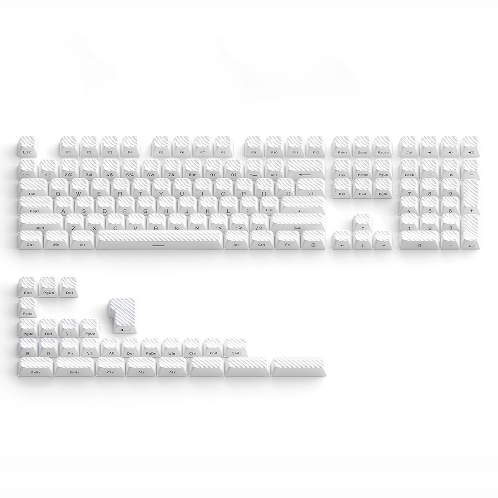 웨이브 크리스탈 화이트 측각 투명 키캡 OEM PC 이중사출 기계식 키보드 독거미 앱코 - 상세 이미지 5