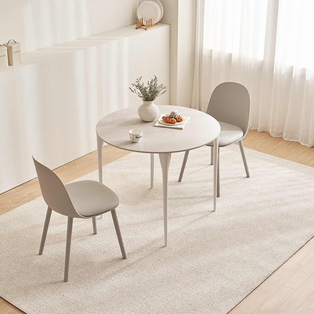 밀키 원형 세라믹 식탁 테이블 4인용 1000 포세린 카페 원형탁자 화이트