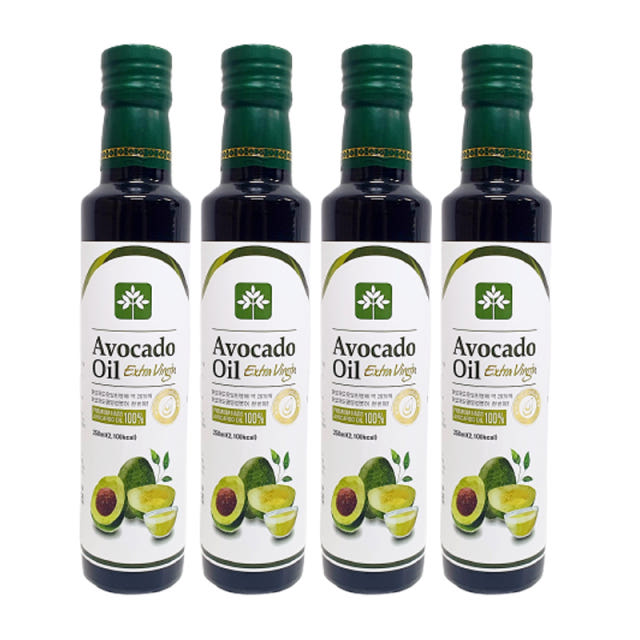 행복팩토리 100% 최상급 아보카도오일 엑스트라버진 아보카도유 효능 250ml, 4개 — 여름철, 더욱 건강하고 맛있게 즐기는 방법