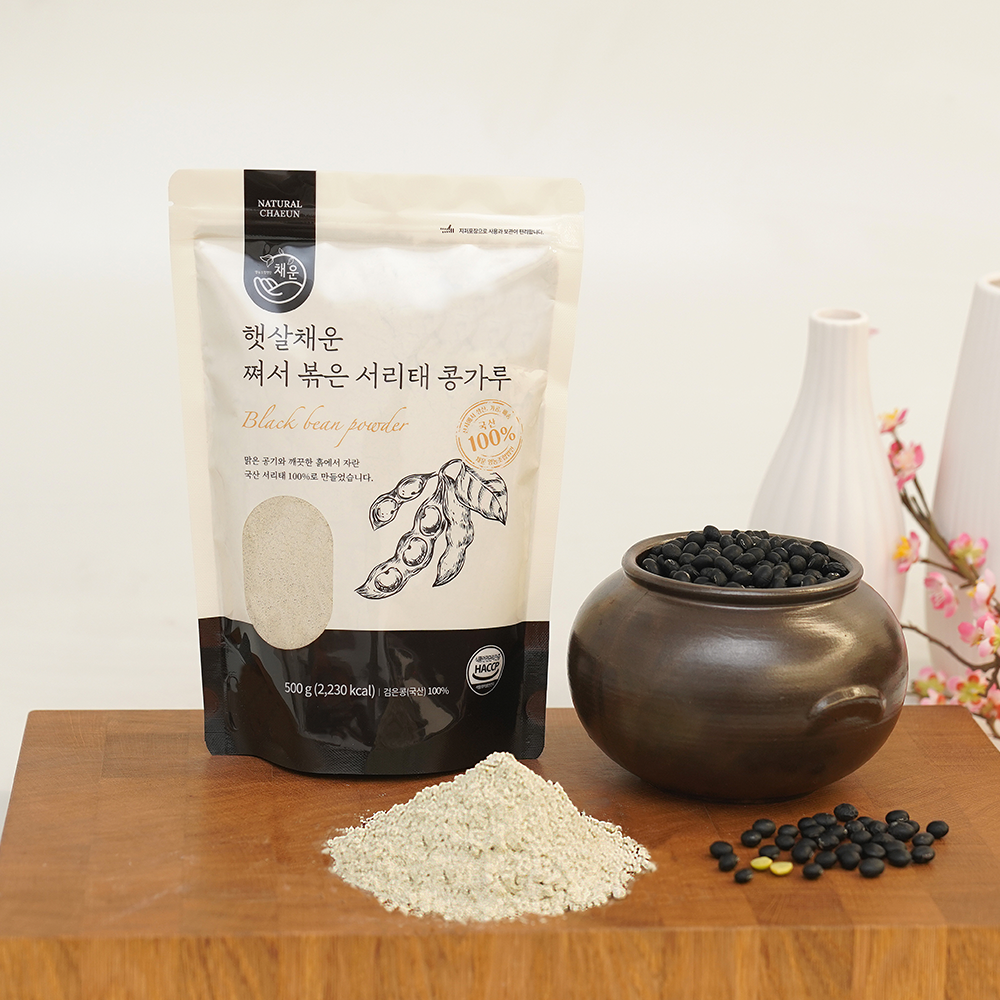 국산 쪄서 볶은 서리태 가루 분말 검은콩가루 500g, 1개 이미지 7
