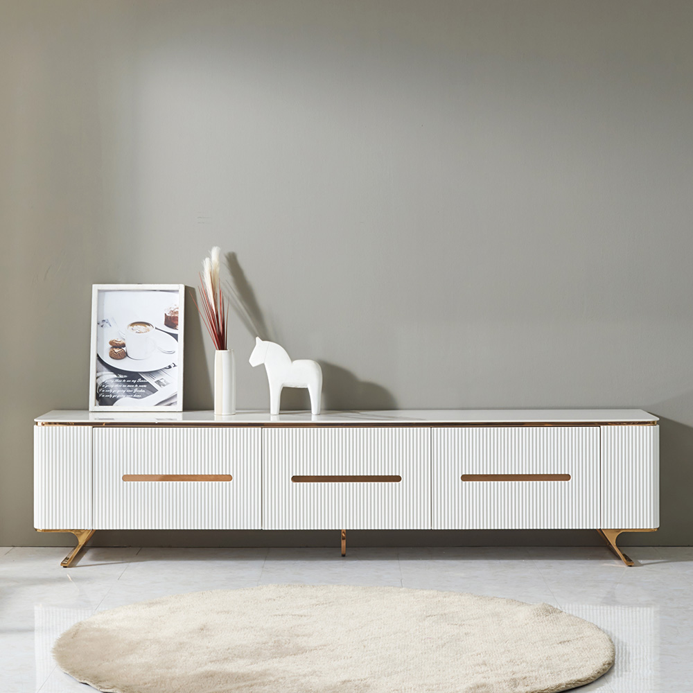 스코나 리벨스 템바보드 로즈골드 포세린 세라믹 2100 거실장 TV장