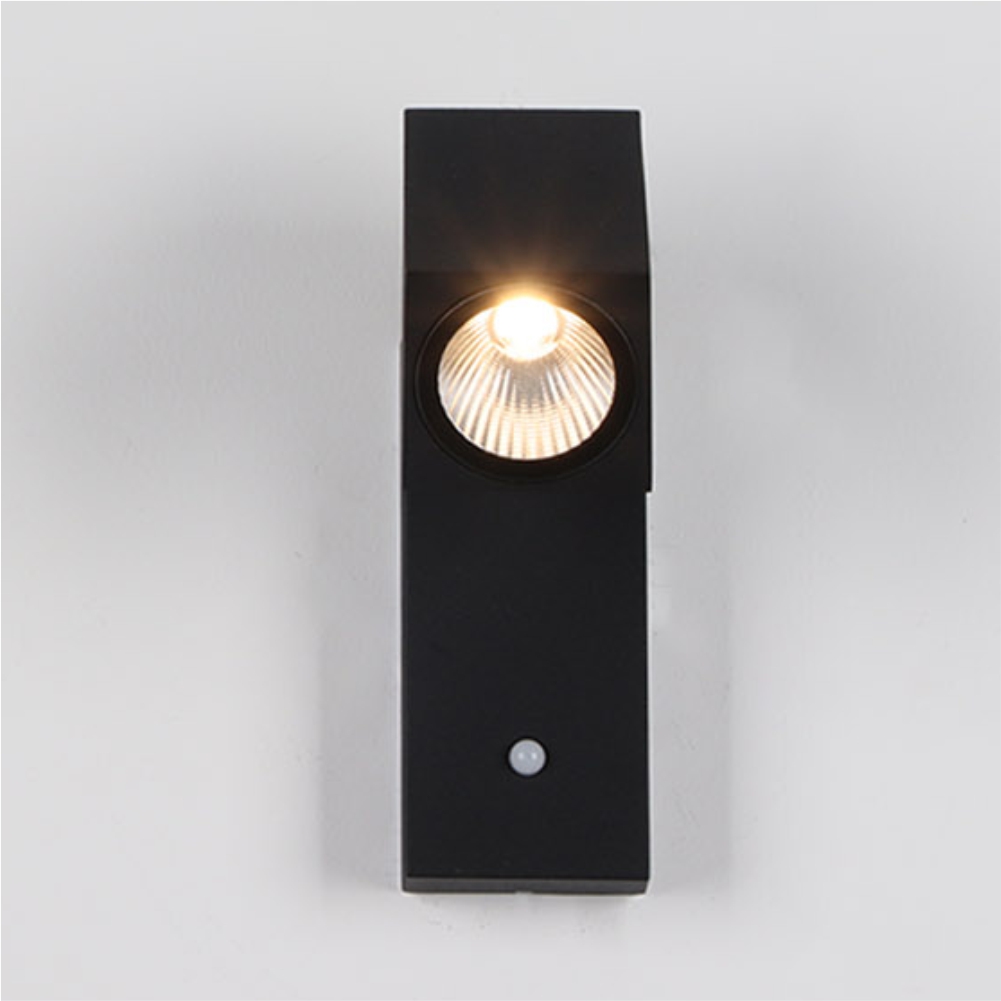 LED 에코 퓨카 방수 센서 벽등 5W 블랙 플리커프리 더쎈 동성조명 - 상품 이미지