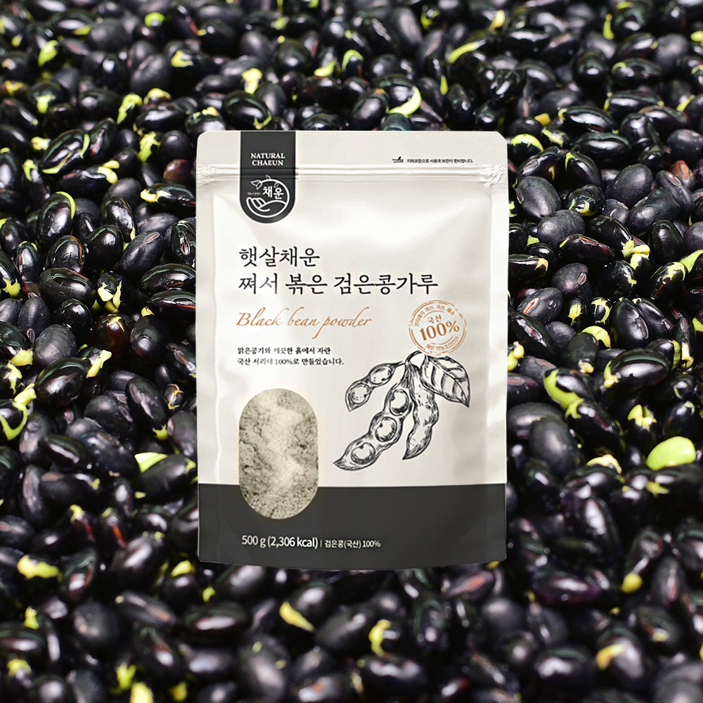 국산 쪄서 볶은 서리태 가루 분말 검은콩가루 500g, 1개 - 상세 이미지 4