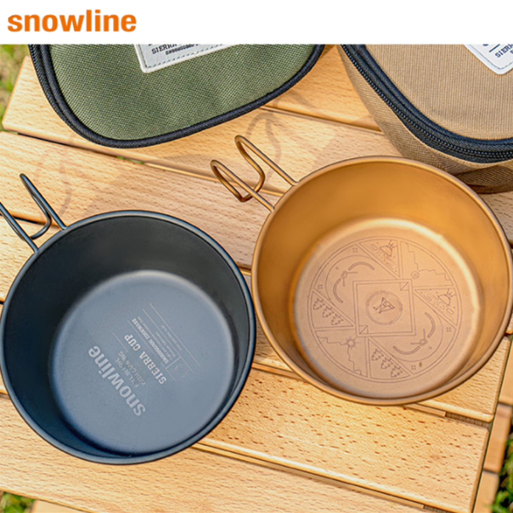 스노우라인 티타늄 와일드 시에라컵 다용도 캠핑 백패킹 머그 수납파우치 포함