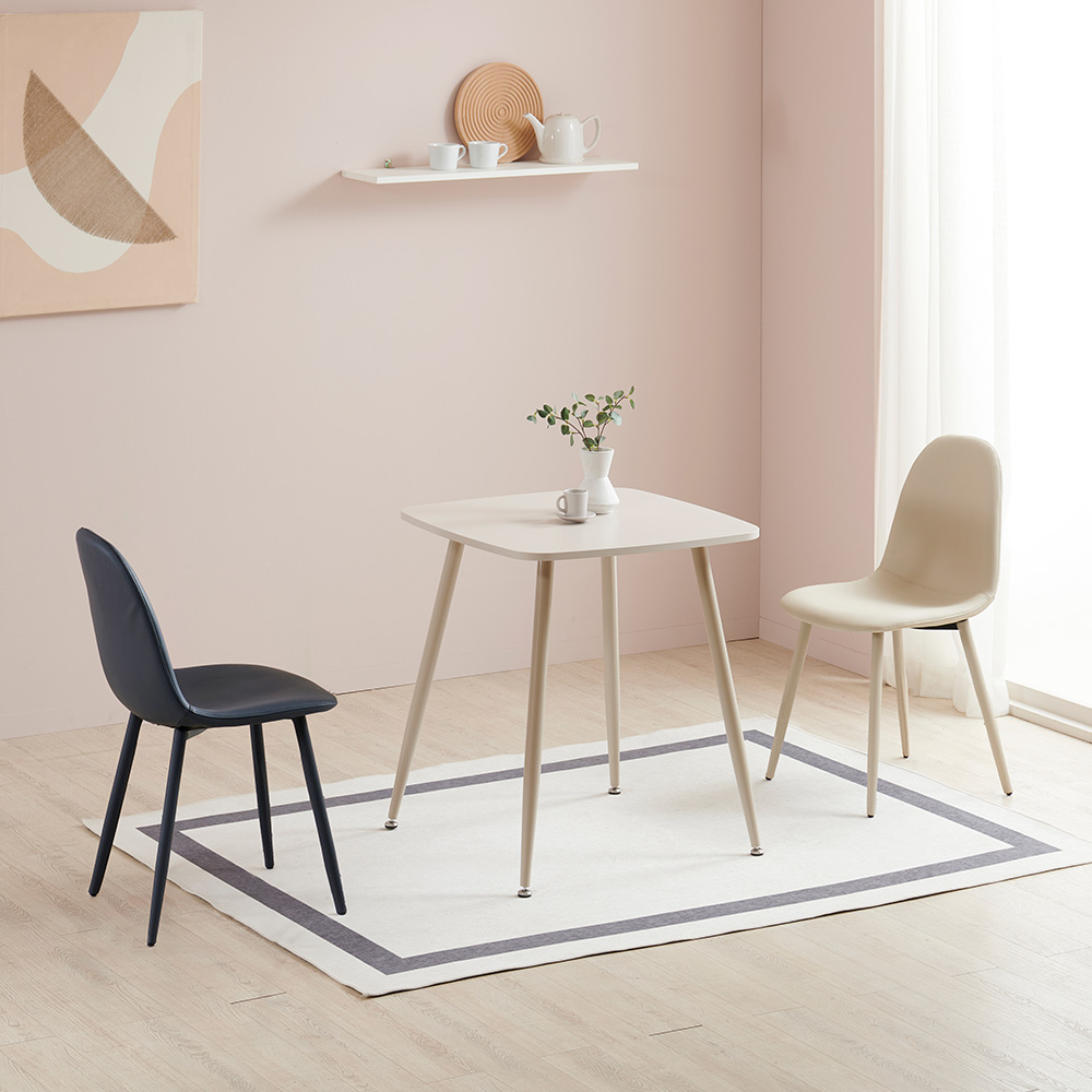 스코나 리먼스 LPM 실리콘레더 2인 식탁세트(의자2개)