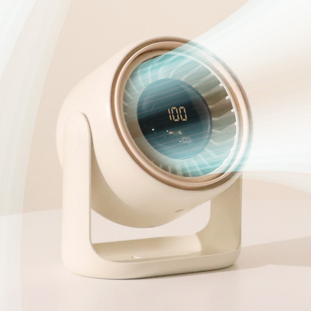 오아 에어링 탁상팬 무선 탁상용 선풍기 소형 미니 USB 충전식 무소음 사무실 캠핑 책상용