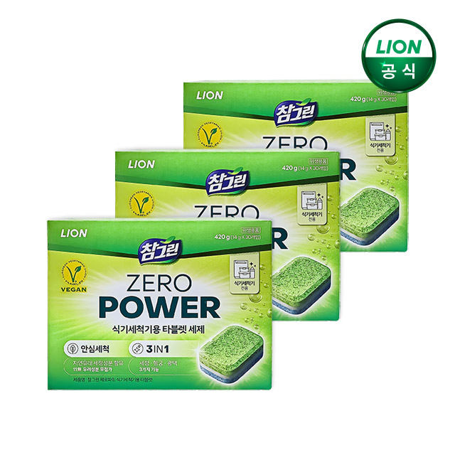 참그린 식기세척기 타블렛 세제 30개입x3개