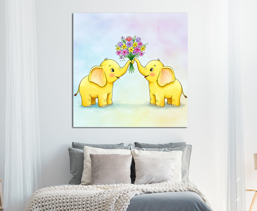 귀여운 아기 코끼리 그림 아이방 꾸미기 인테리어 액자 풍수 중형 이미지 7