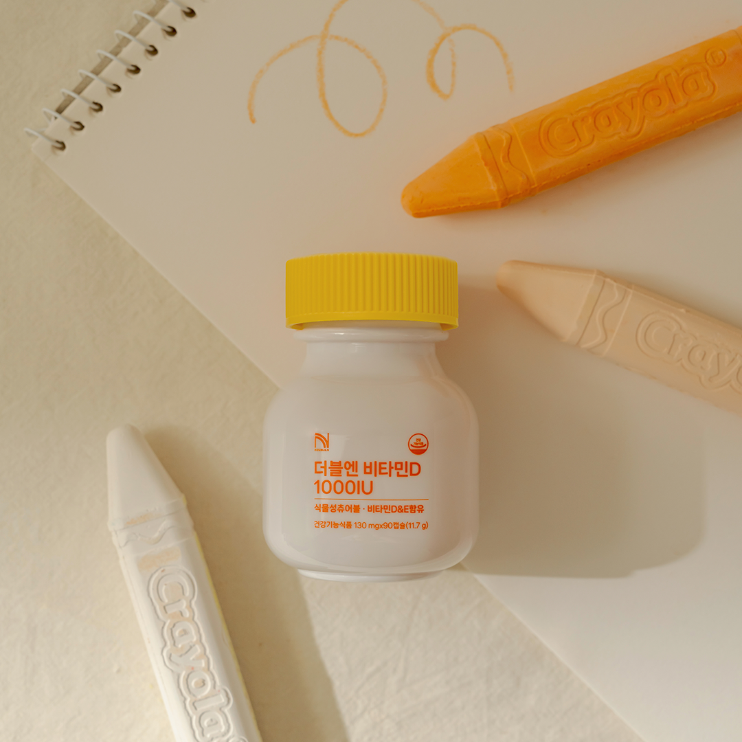 더블엔 비타민D 1000IU 츄어블 온가족 영양제 90캡슐, 1개