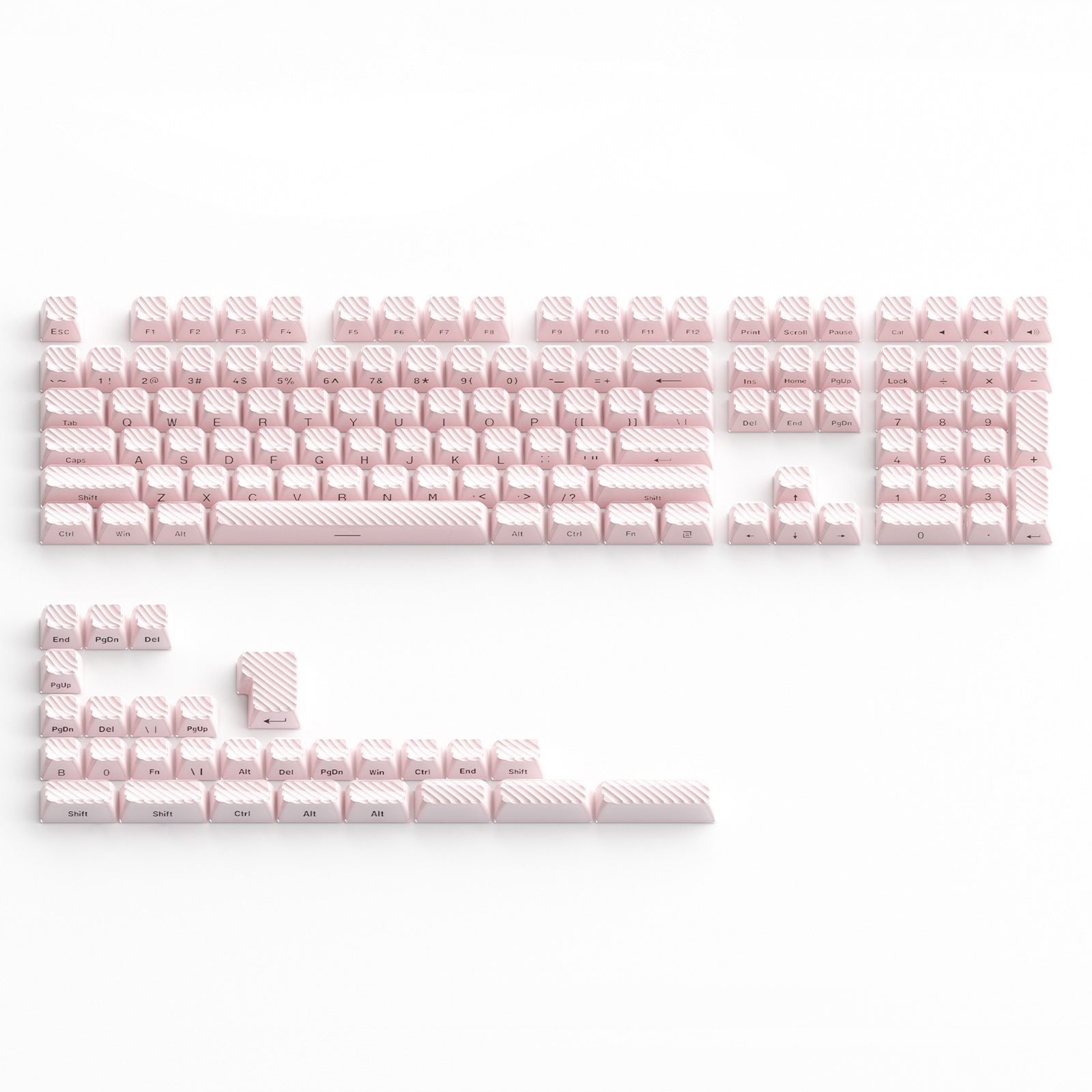 웨이브 크리스탈 핑크 측각 투명 키캡 OEM PC 이중사출 기계식 키보드 독거미 앱코 - 상세 이미지 2