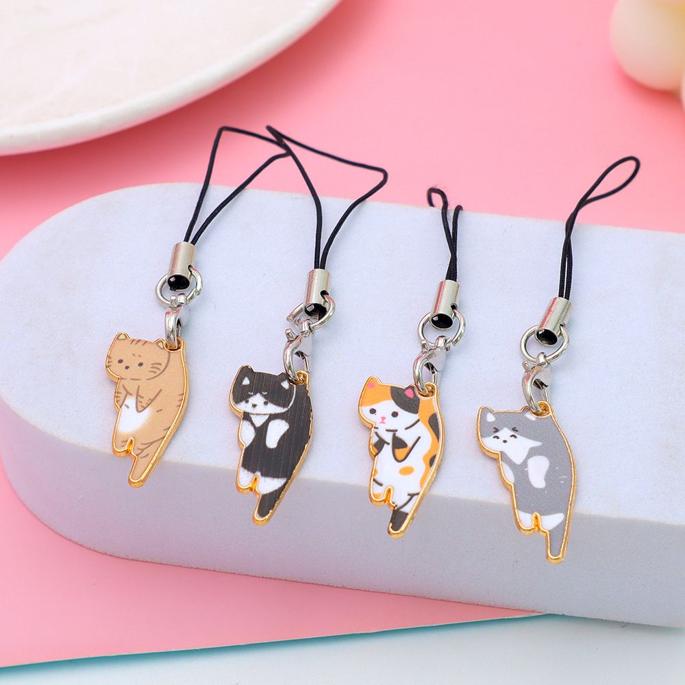 리빙러빙 고양이 핸드폰 키링 열쇠고리 에어팟 버즈 고리 키링 핸드폰줄 - 상품 이미지
