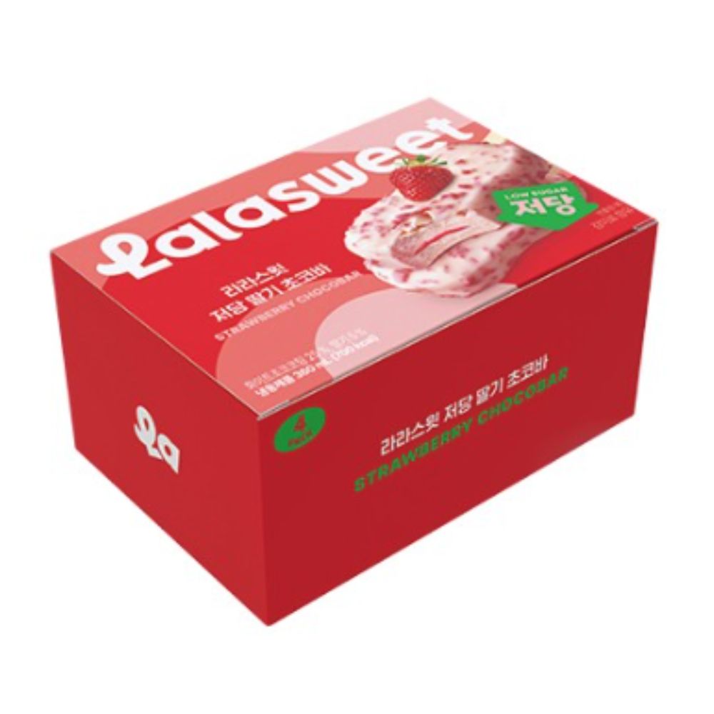 라라스윗 저당 딸기 초코바 아이스크림 90ml 4개입 : 쇼핑사거리