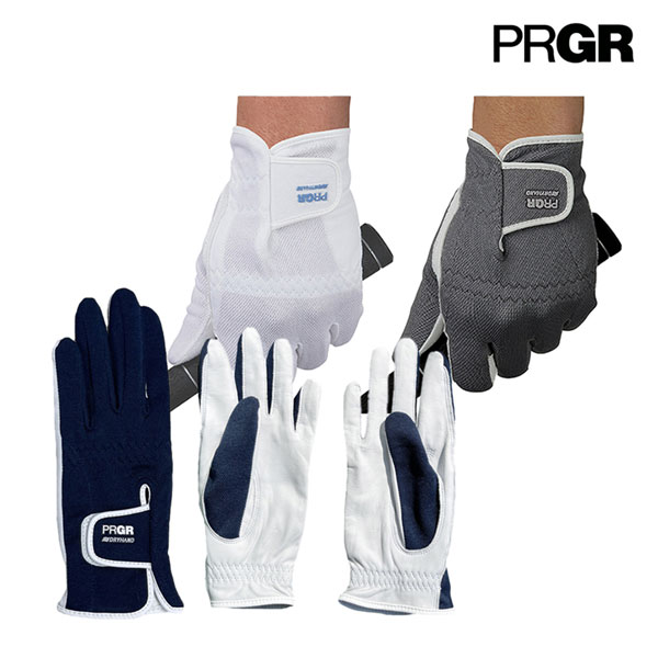 [왼손1개입] 프로기아 PRGR 드라이핸드 쿨메쉬 반양피 남성 골프장갑