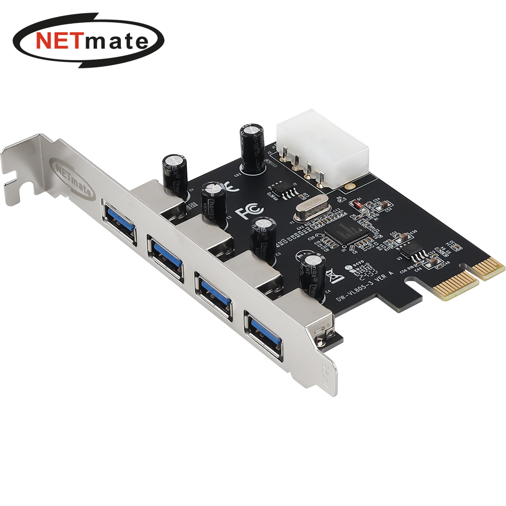 강원전자 넷메이트 USB3.0 4포트 PCI Express 카드 NM-PU34 - 상품 이미지