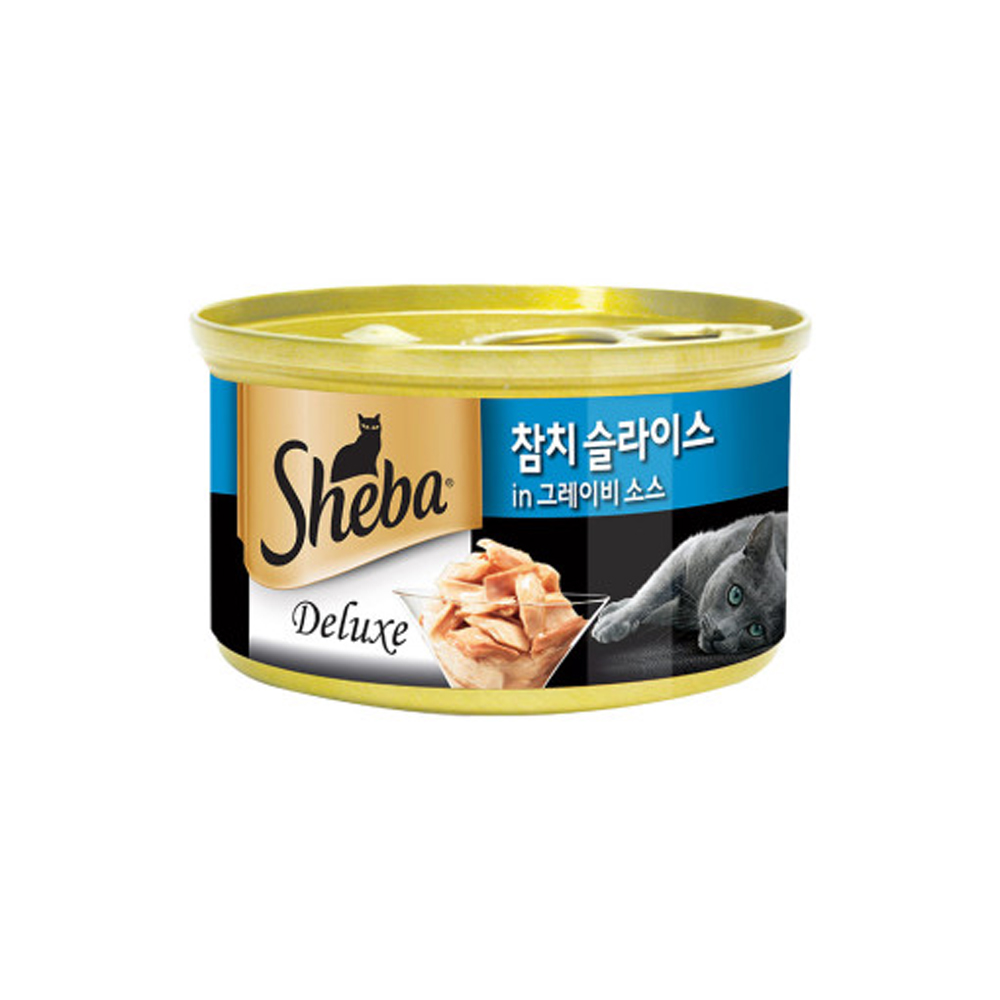 쉬바캔 고양이 습식캔 간식 참치 슬라이스, 85g, 1개 - 상품 이미지